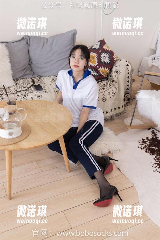 BoBoSocks袜啵啵 - 别错过了！小甜豆的高清蓝丝写真，人人都想化身“小蓝豆”！